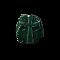 Byzantine Nephrite Icon Fragment with Christ Blessing