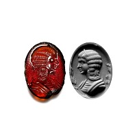 Roman Garnet Gemstone with Bust of Julia Domna