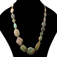 Western Asiatic Turquoise-Coloured Stone Bead Necklace