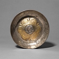 Scandinavian Silver Bowl with Embossed Centre
