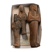 Egyptian Grand Tour Shabti Group with 1939 Photograph