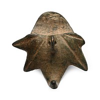 Roman Bronze Vine Leaf Horse Harness Fitting
