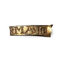 Medieval Inscribed Silver-Gilt Ring Section