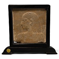 Egyptian Grand Tour Bifacial Tile in Wooden Frame