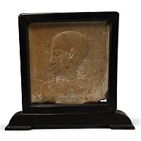 Egyptian Grand Tour Bifacial Tile in Wooden Frame