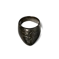 Byzantine Decorated Bronze Archer's Thumb Ring