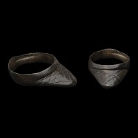 Byzantine Decorated Bronze Archer's Thumb Ring