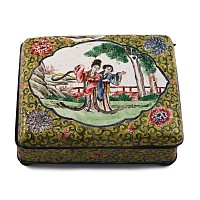 Canton Enamelled Lidded Box