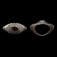 Roman Silver Ring with Garnet
