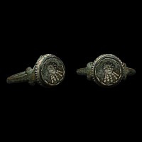 Byzantine Bronze Ring with Bust