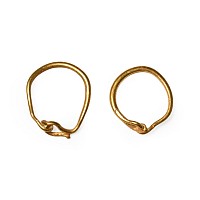 Roman Gold Hoop Earring Pair