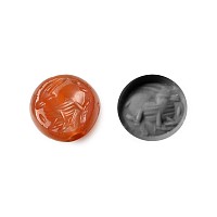 Sasanian Carnelian Stamp Seal with Antelope