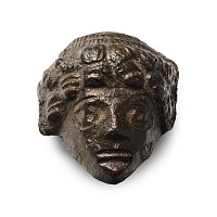 Roman Bronze Head Mount