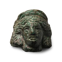 Roman Bronze Head Mount
