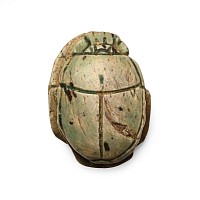 Large Egyptian Steatite Scarab with Hieroglyphs