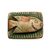 Egyptian Faience Fish Plaque Amulet