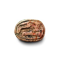 Egyptian Steatite Scarab with Hieroglyphs