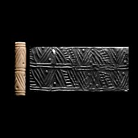 Western Asiatic Bone Cylinder Seal with Chevrons