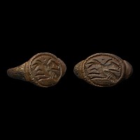 Roman Bronze Ring with Lion
