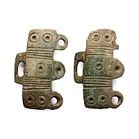 Anglo-Saxon Bronze Wrist Clasp Pair