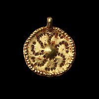 Viking Gold Sun-Whorl Bracteate Pendant