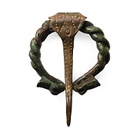 Viking Bronze Penannular Brooch with Dragon Heads