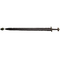 Viking Age Iron Pattern-Welded Sword with Decorated Hilt and Chape