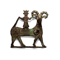 Luristan Bronze Horse Bit Cheek-Piece with Master of Animals