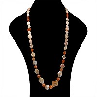 Bactrian Carnelian and Agate Bead Necklace