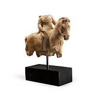 Roman Marble Figure of a Phrygian Deity on Horseback