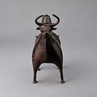Bactrian Bronze Zebu Vessel with Stopper