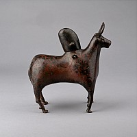 Bactrian Bronze Zebu Vessel with Stopper