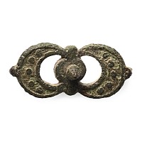 Romano-British Bronze Double Lunar Plate Brooch
