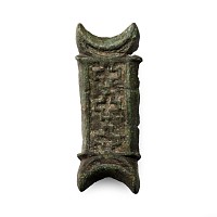 Romano-British Bronze Belt Mount with Crescent Moons and Crosses