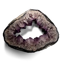 Large Amethyst Crystal Geode Ring