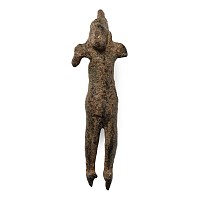 Syro-Hittite Bronze Helmetted Figure