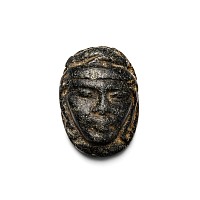 Egyptian Steatite Scaraboid with Face