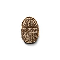 Egyptian Faience Hieroglyphic Scarab