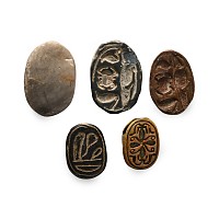 Egyptian Hieroglyphic Scarab Group