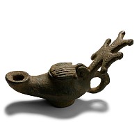 Byzantine Bronze Oil Lamp