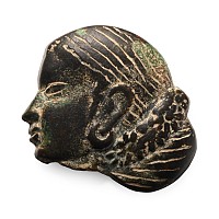 Post Medieval Bronze Female Face Mount