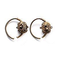 Byzantine Silver-Gilt Filigree Earrings