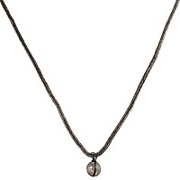 Large Viking Silver Interlaced Chain with Amuletic Rock Crystal Pendant
