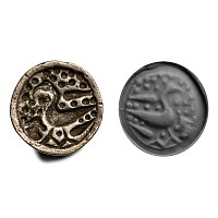 Byzantine Silver Stamp Seal with Bird