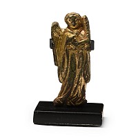 Medieval Gilt Bronze Mount of Angel