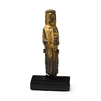 Medieval Gilt Bronze Statuette of Saint Catherine of Alexandria
