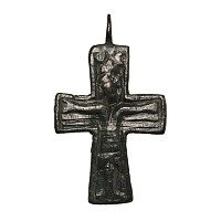 Byzantine Bronze Cross Pendant