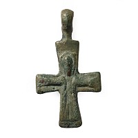 Byzantine Bronze Cross Pendant