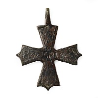 Byzantine Bronze Cross Pendant