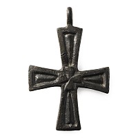 Byzantine Bronze Cross Pendant